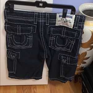 True Religion Cargo Short Black
